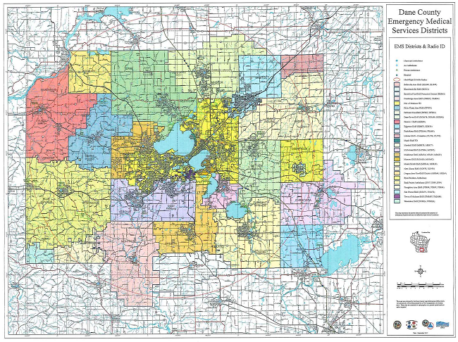 Dane County Dci Map Districts And Hospitals | Dane County Emergency Management